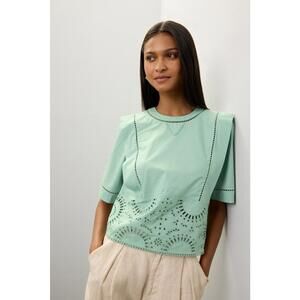 BOSS By Hugo Boss Green Ikara Top Size 6